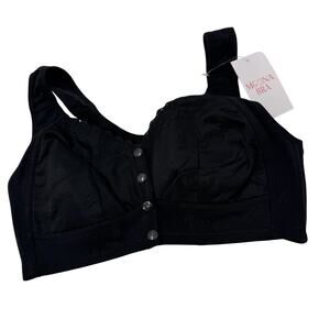 NWT Moona Bra Black front snap no underwire Bra